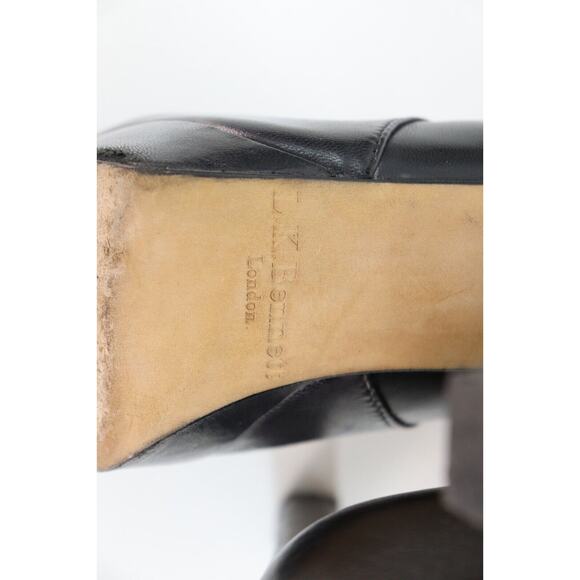 LK Bennett Platform Black Leather Sock Boots 4" Heel Size 6 or 6.5 - Picture 16 of 16